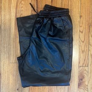 Deluc Faux Leather Joggers